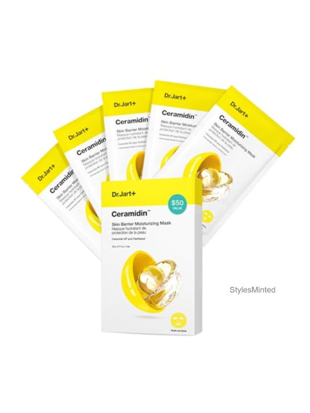 Korean Sheet Mask Set 5 Moisturizing Ceramide NP Skin Barrier Hydrating Face